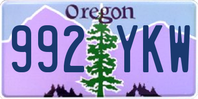 OR license plate 992YKW