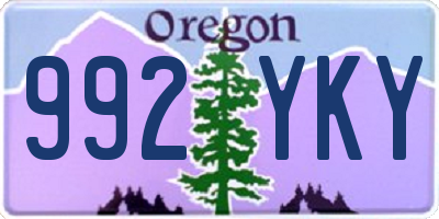 OR license plate 992YKY