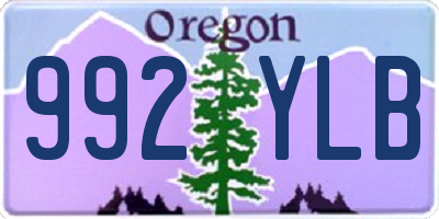 OR license plate 992YLB
