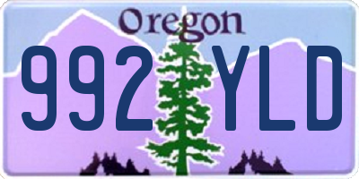 OR license plate 992YLD