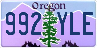 OR license plate 992YLE