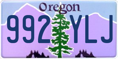 OR license plate 992YLJ