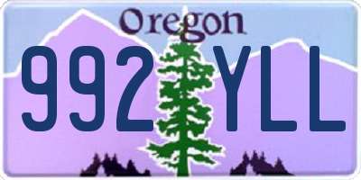 OR license plate 992YLL