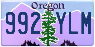 OR license plate 992YLM