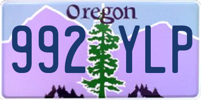 OR license plate 992YLP
