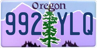 OR license plate 992YLQ