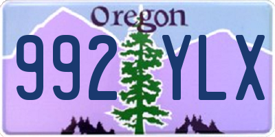 OR license plate 992YLX