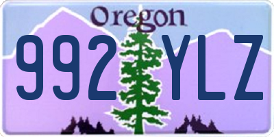OR license plate 992YLZ