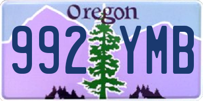 OR license plate 992YMB