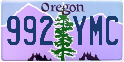 OR license plate 992YMC