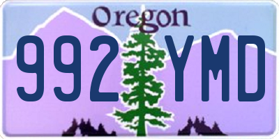 OR license plate 992YMD