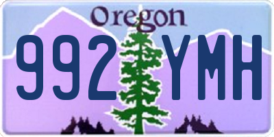 OR license plate 992YMH