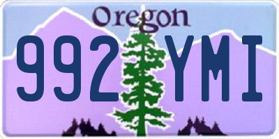 OR license plate 992YMI