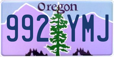 OR license plate 992YMJ