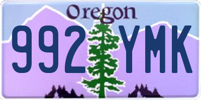 OR license plate 992YMK