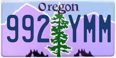 OR license plate 992YMM