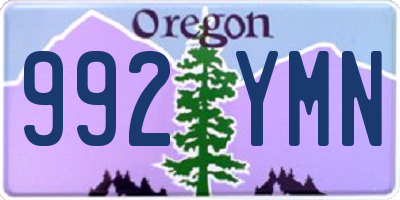 OR license plate 992YMN