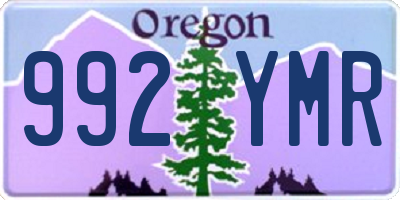 OR license plate 992YMR