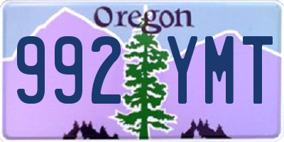 OR license plate 992YMT