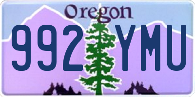 OR license plate 992YMU