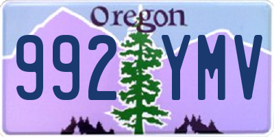 OR license plate 992YMV