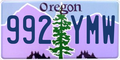 OR license plate 992YMW