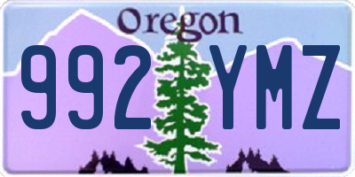 OR license plate 992YMZ