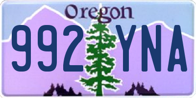 OR license plate 992YNA