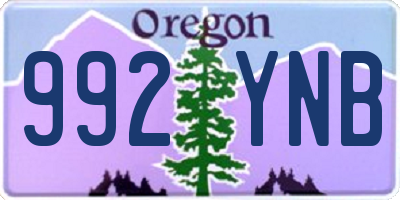 OR license plate 992YNB