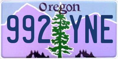 OR license plate 992YNE