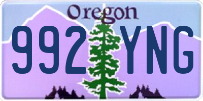 OR license plate 992YNG