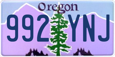 OR license plate 992YNJ