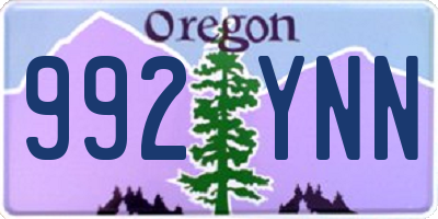 OR license plate 992YNN