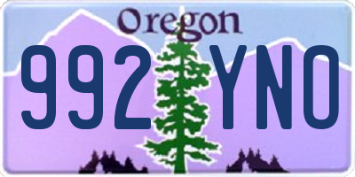 OR license plate 992YNO