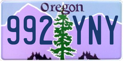 OR license plate 992YNY