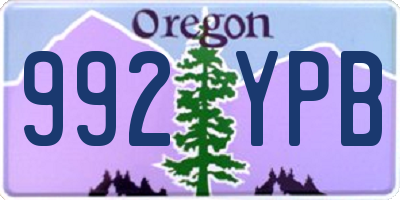 OR license plate 992YPB