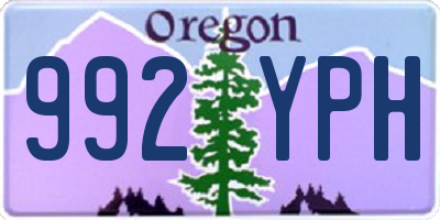 OR license plate 992YPH