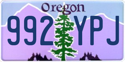 OR license plate 992YPJ