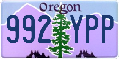 OR license plate 992YPP