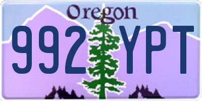 OR license plate 992YPT