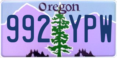 OR license plate 992YPW