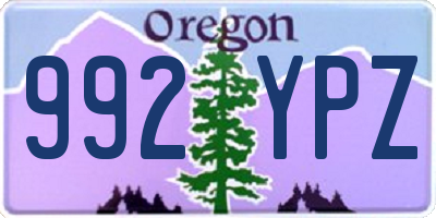 OR license plate 992YPZ