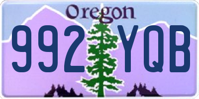 OR license plate 992YQB