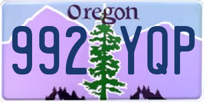 OR license plate 992YQP