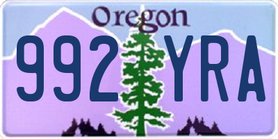 OR license plate 992YRA