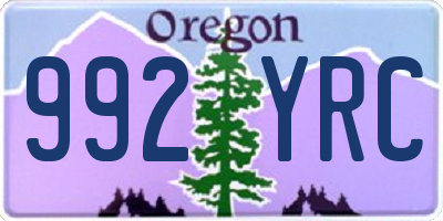OR license plate 992YRC
