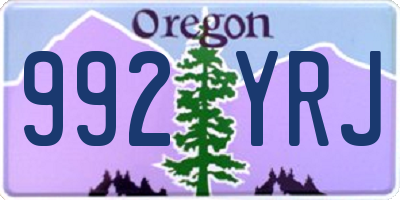 OR license plate 992YRJ
