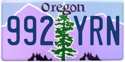 OR license plate 992YRN