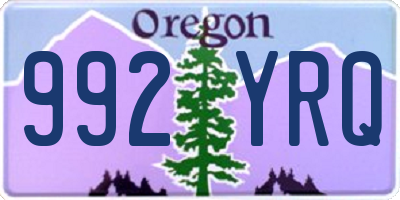 OR license plate 992YRQ