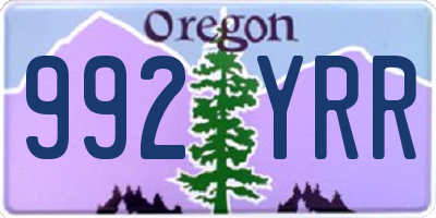 OR license plate 992YRR